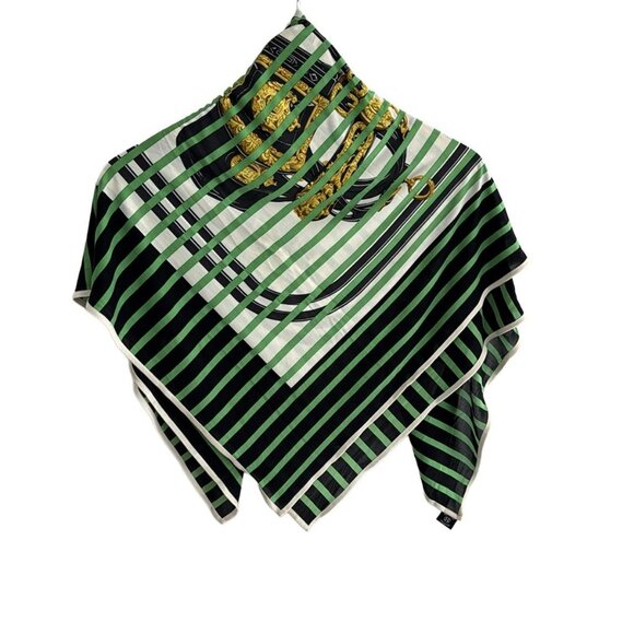 Auth HERMES Carre 90 - Cream Black Multi Scarf - Picture 2 of 4